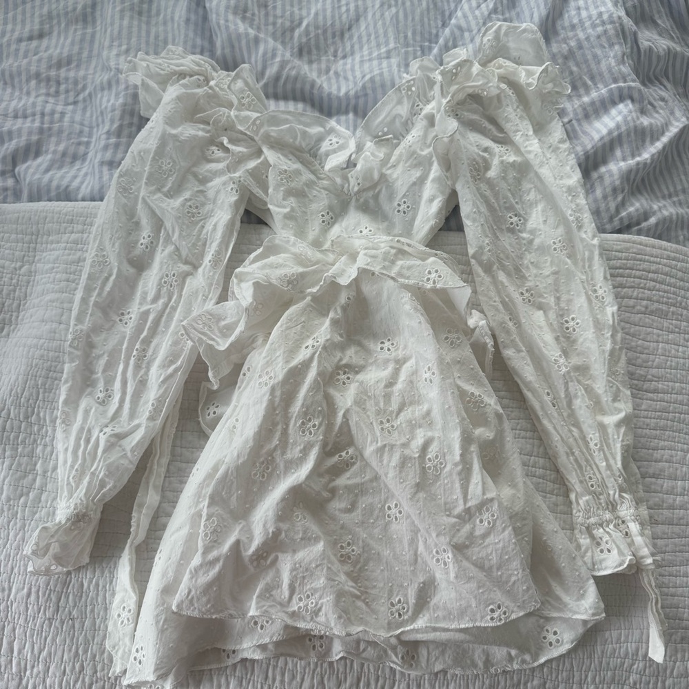 REVOLVE White Eyelit Dress